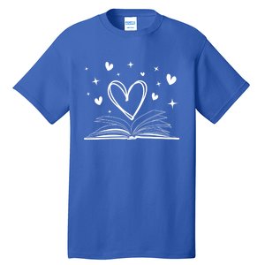 Bookworm Librarian Funny Book Reading Valentine's Day Heart Gift Tall T-Shirt