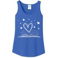 Bookworm Librarian Funny Book Reading Valentine's Day Heart Gift Ladies Essential Tank