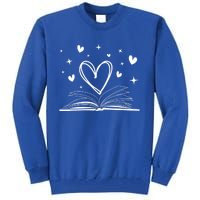 Bookworm Librarian Funny Book Reading Valentine's Day Heart Gift Tall Sweatshirt