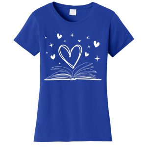 Bookworm Librarian Funny Book Reading Valentine's Day Heart Gift Women's T-Shirt