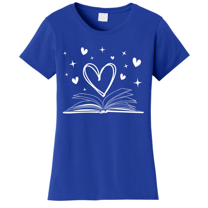 Bookworm Librarian Funny Book Reading Valentine's Day Heart Gift Women's T-Shirt