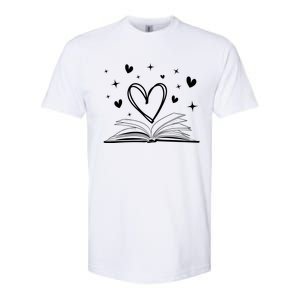 Bookworm Librarian Funny Book Reading Valentine's Day Heart Gift Softstyle CVC T-Shirt