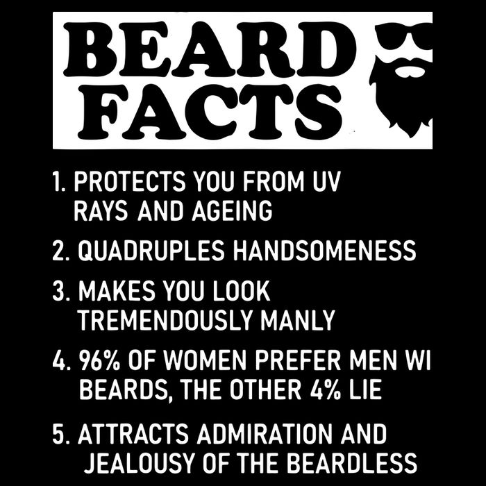 Beard Lover Funny Beard Facts Bearded Guy Humor Drawstring Bag