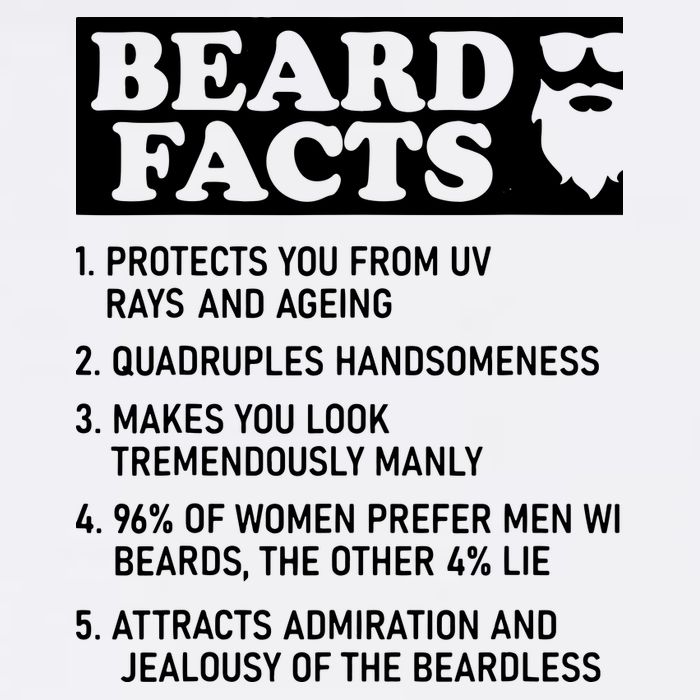Beard Lover Funny Beard Facts Bearded Guy Humor Cooling Performance Crew T-Shirt