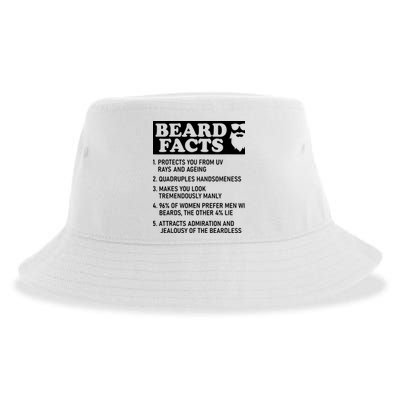 Beard Lover Funny Beard Facts Bearded Guy Humor Sustainable Bucket Hat