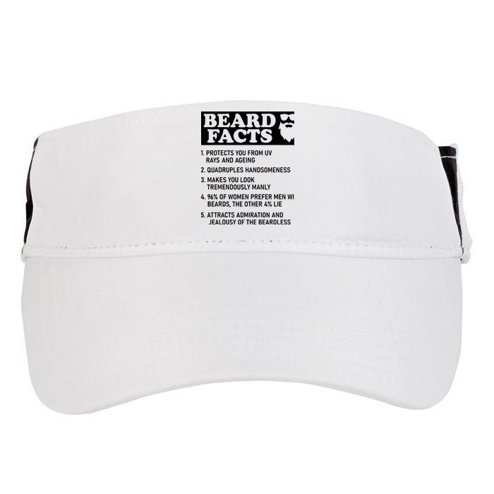Beard Lover Funny Beard Facts Bearded Guy Humor Adult Drive Performance Visor