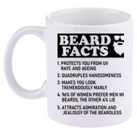 Beard Lover Funny Beard Facts Bearded Guy Humor 11oz C Handle Ceramic Mug