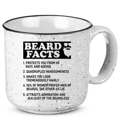 Beard Lover Funny Beard Facts Bearded Guy Humor 15oz Campfire Ceramic Mug