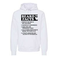 Beard Lover Funny Beard Facts Bearded Guy Humor Premium Hoodie