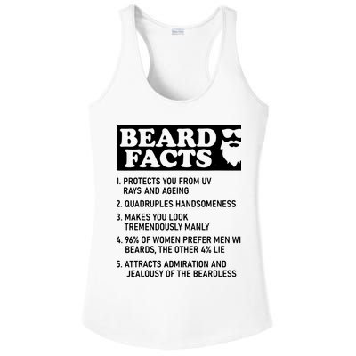 Beard Lover Funny Beard Facts Bearded Guy Humor Ladies PosiCharge Competitor Racerback Tank