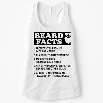 Beard Lover Funny Beard Facts Bearded Guy Humor Womens Tank Top