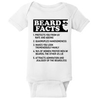 Beard Lover Funny Beard Facts Bearded Guy Humor Baby Bodysuit