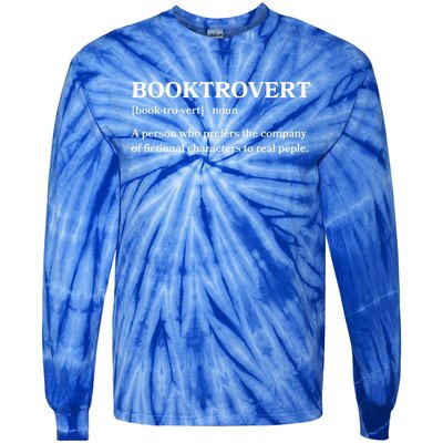 Book Lovers Funny Gift Funny Book Worm Booktrovert Gift Tie-Dye Long Sleeve Shirt