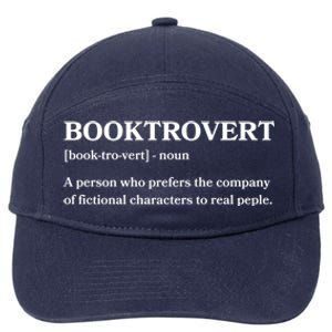 Book Lovers Funny Gift Funny Book Worm Booktrovert Gift 7-Panel Snapback Hat