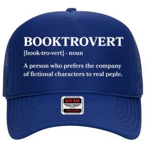 Book Lovers Funny Gift Funny Book Worm Booktrovert Gift High Crown Mesh Back Trucker Hat