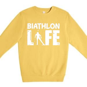 Biathlon Life For Biathletes Skiing Premium Premium Crewneck Sweatshirt