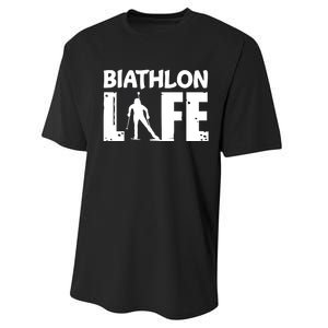 Biathlon Life For Biathletes Skiing Premium Performance Sprint T-Shirt