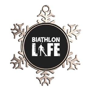 Biathlon Life For Biathletes Skiing Premium Metallic Star Ornament