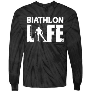 Biathlon Life For Biathletes Skiing Premium Tie-Dye Long Sleeve Shirt