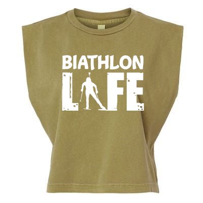 Biathlon Life For Biathletes Skiing Premium Garment-Dyed Women's Muscle Tee