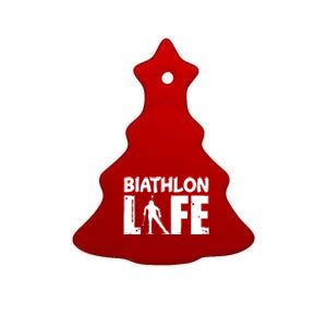 Biathlon Life For Biathletes Skiing Premium Ceramic Tree Ornament