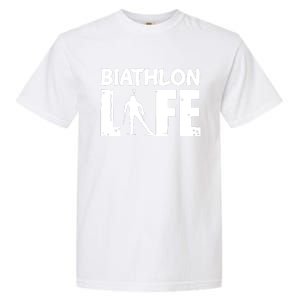 Biathlon Life For Biathletes Skiing Premium Garment-Dyed Heavyweight T-Shirt