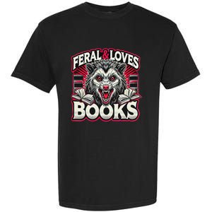 Book Lover Funny Reader Possum Librarian Library Garment-Dyed Heavyweight T-Shirt