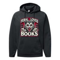 Book Lover Funny Reader Possum Librarian Library Performance Fleece Hoodie