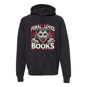 Book Lover Funny Reader Possum Librarian Library Premium Hoodie