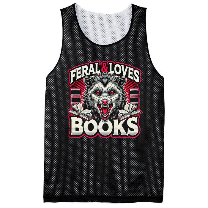 Book Lover Funny Reader Possum Librarian Library Mesh Reversible Basketball Jersey Tank