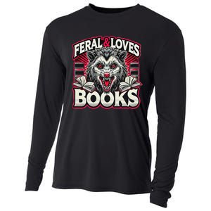 Book Lover Funny Reader Possum Librarian Library Cooling Performance Long Sleeve Crew