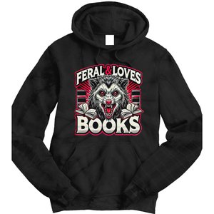 Book Lover Funny Reader Possum Librarian Library Tie Dye Hoodie