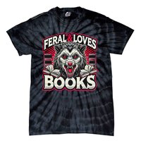 Book Lover Funny Reader Possum Librarian Library Tie-Dye T-Shirt