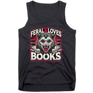 Book Lover Funny Reader Possum Librarian Library Tank Top