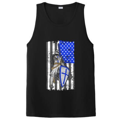 Blue Line Flag Templar Knight Warrior PosiCharge Competitor Tank