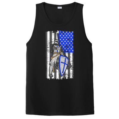 Blue Line Flag Templar Knight Warrior PosiCharge Competitor Tank