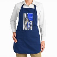 Blue Line Flag Templar Knight Warrior Apron