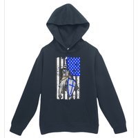 Blue Line Flag Templar Knight Warrior Urban Pullover Hoodie