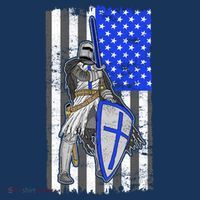 Blue Line Flag Templar Knight Warrior 25L Jumbo Tote