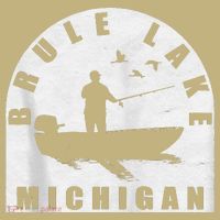 Brule Lake Fishing Michigan Zip Hoodie T-Shirt