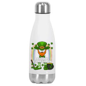 Baseball Leprechaun Family Matching St Patricks Day Party Gift Stainless Steel Insulated Water Bottle