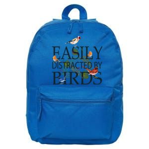 Bird Lovers Funny Gift Easily Distracted By Birds Great Gift 16 in Basic Backpack