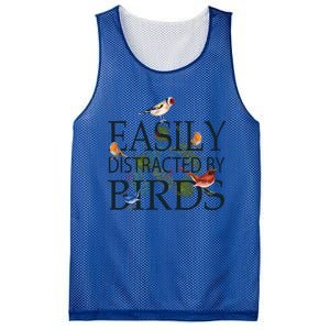 Bird Lovers Funny Gift Easily Distracted By Birds Great Gift Mesh Reversible Basketball Jersey Tank