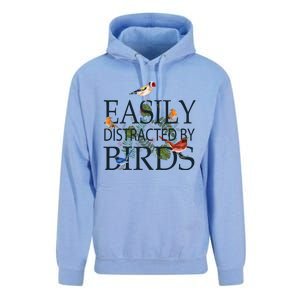 Bird Lovers Funny Gift Easily Distracted By Birds Great Gift Unisex Surf Hoodie