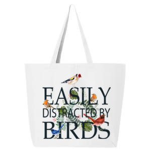 Bird Lovers Funny Gift Easily Distracted By Birds Great Gift 25L Jumbo Tote