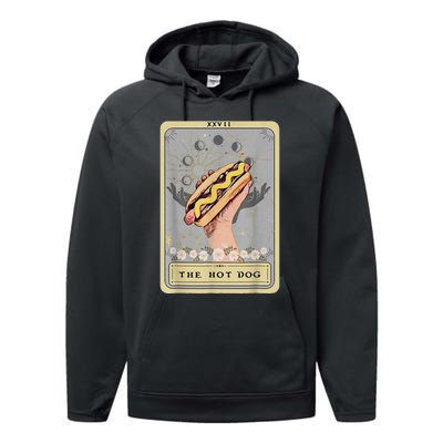 Bun Lover Foodie Food Lover The Hot Dog Tarot Card Performance Fleece Hoodie