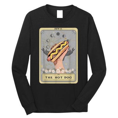 Bun Lover Foodie Food Lover The Hot Dog Tarot Card Long Sleeve Shirt