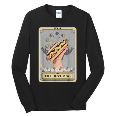 Bun Lover Foodie Food Lover The Hot Dog Tarot Card Tall Long Sleeve T-Shirt