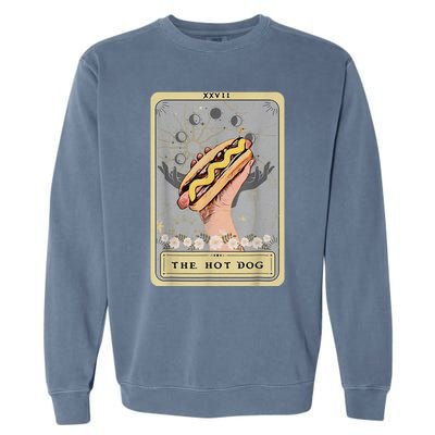 Bun Lover Foodie Food Lover The Hot Dog Tarot Card Garment-Dyed Sweatshirt