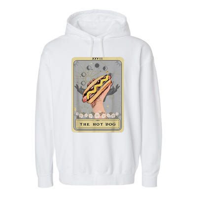 Bun Lover Foodie Food Lover The Hot Dog Tarot Card Garment-Dyed Fleece Hoodie